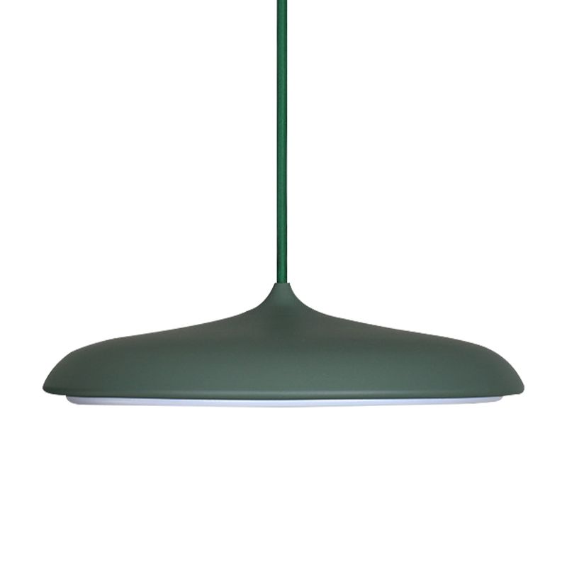 Scheibendecke Anhänger Licht Modernismus Metall 10 "/16" Dia 1 hellweiß/rosa/gelb hängende Lampe in warm/weiß