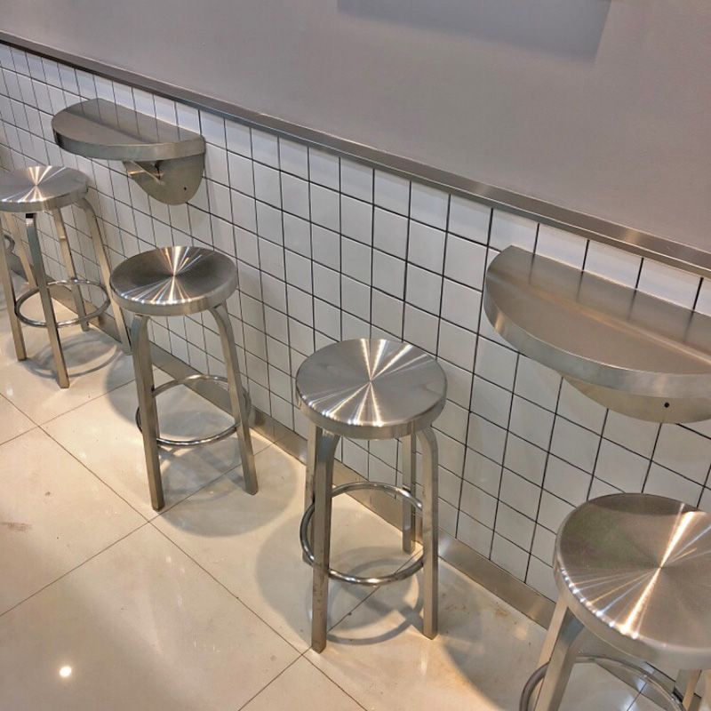 Tabouret de comptoir de tabouret de bar en métal à dossier bas de style industriel pour bar de cuisine