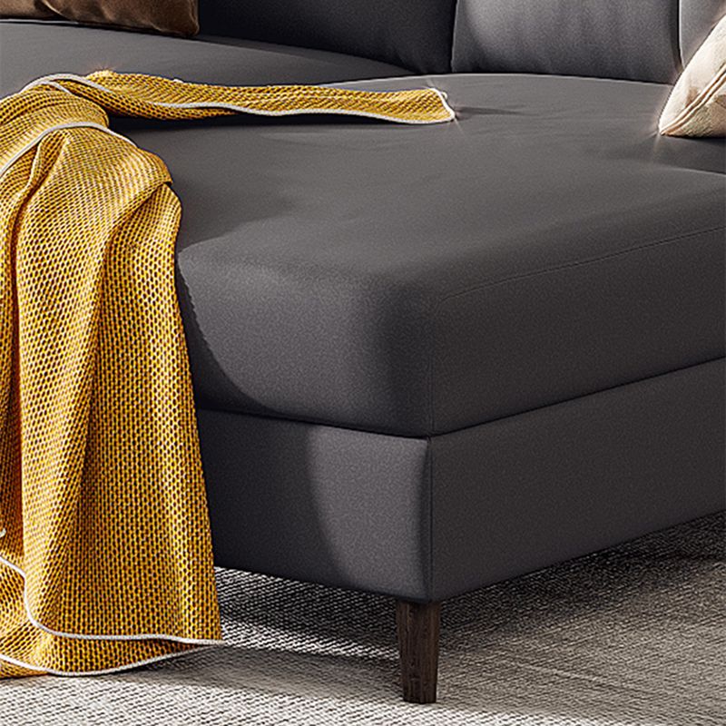 Fabric Pillow Top Arm Sectional Sofa 33.46"High Cushion Back Sofa with Storage
