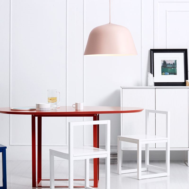 Metal Bowl Shape Hanging Pendant Light Nordic Suspension Pendant Light