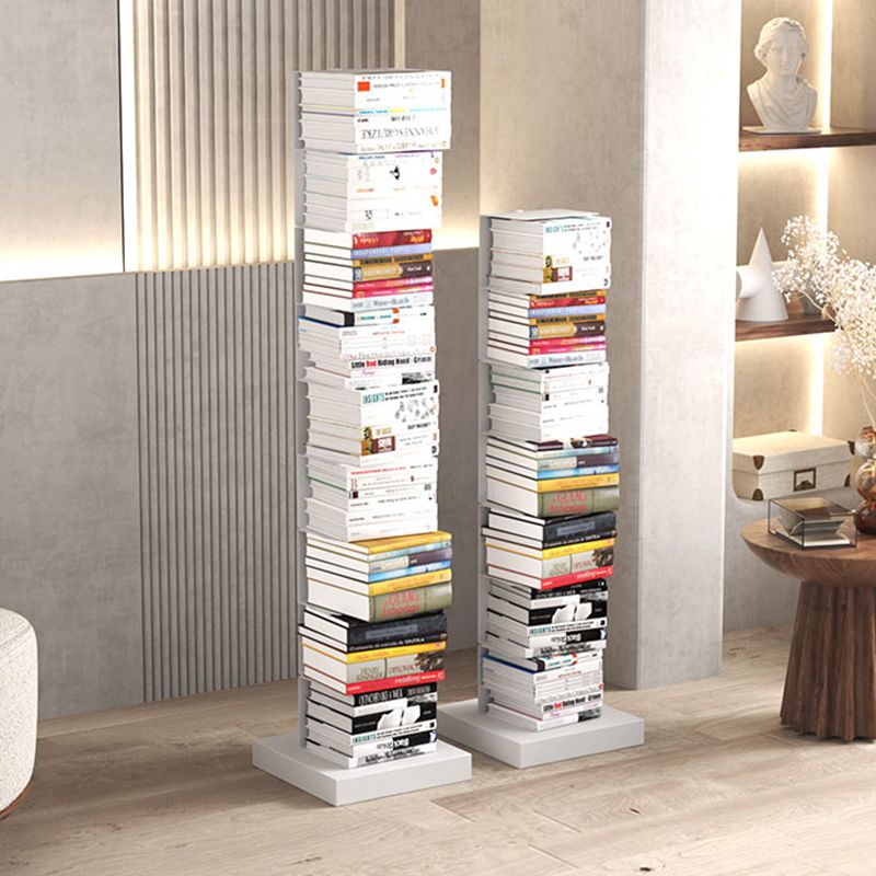 Modern Style Bookshelf Vertical Metal Closed Back Bookcase for Home