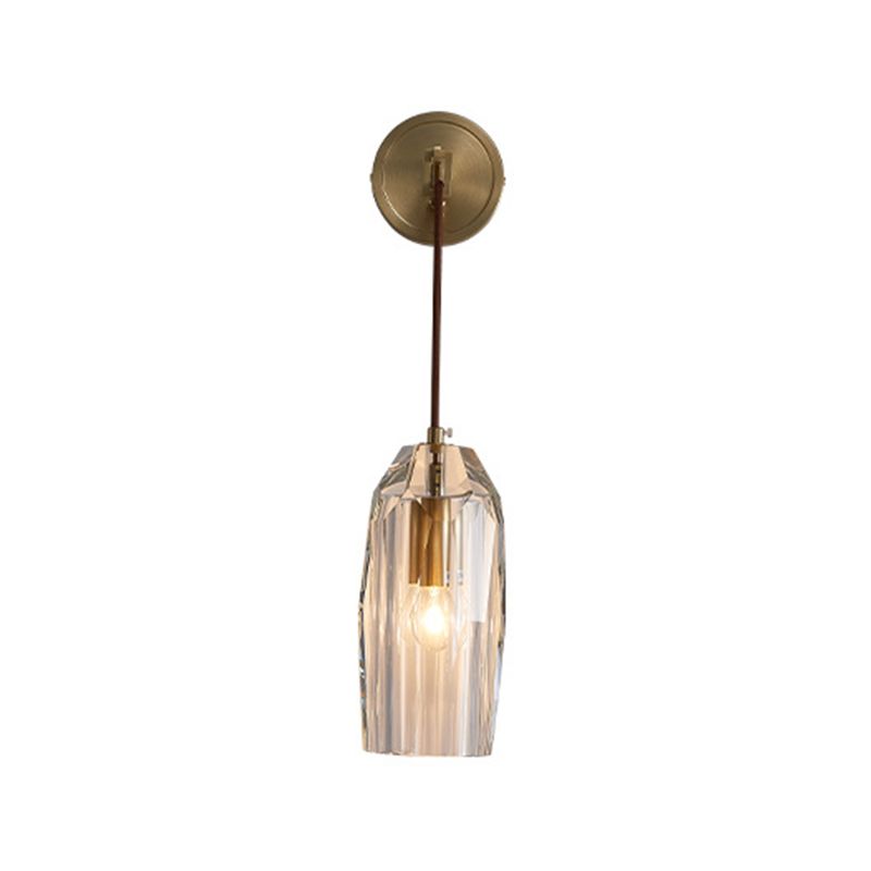 Post-Modern Wall Sconce Crystal and Brass Sconce Lighting for Hallway
