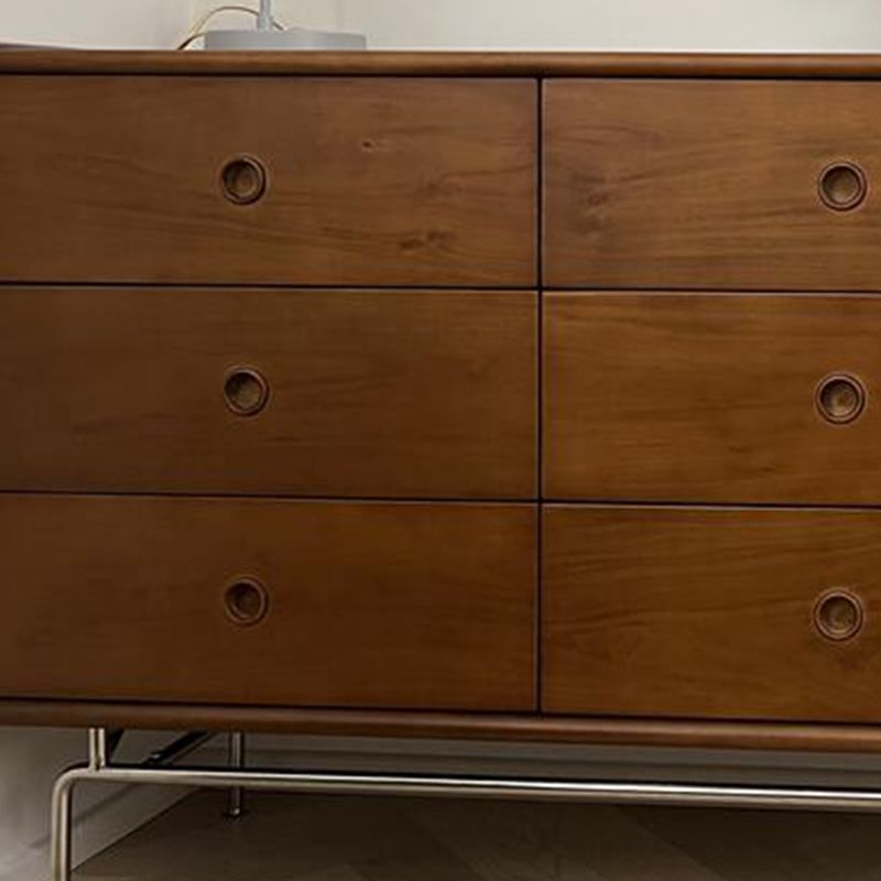 Ultra-Modern Double Dresser Pine Storage Chest Dresser for Bedroom