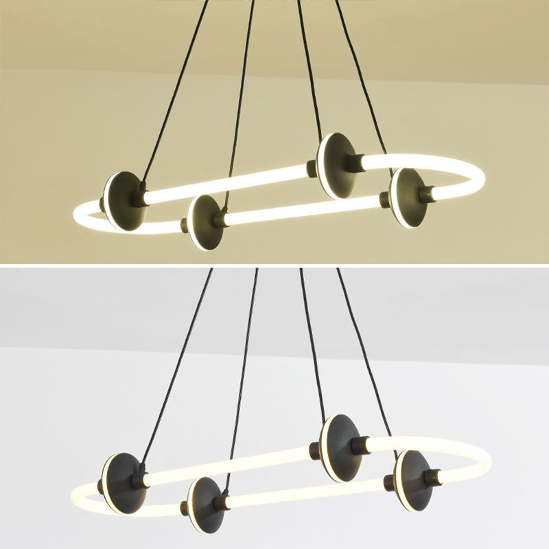 Minimalista lineal isla luz de metal 1 luz colgante de luz para comedor