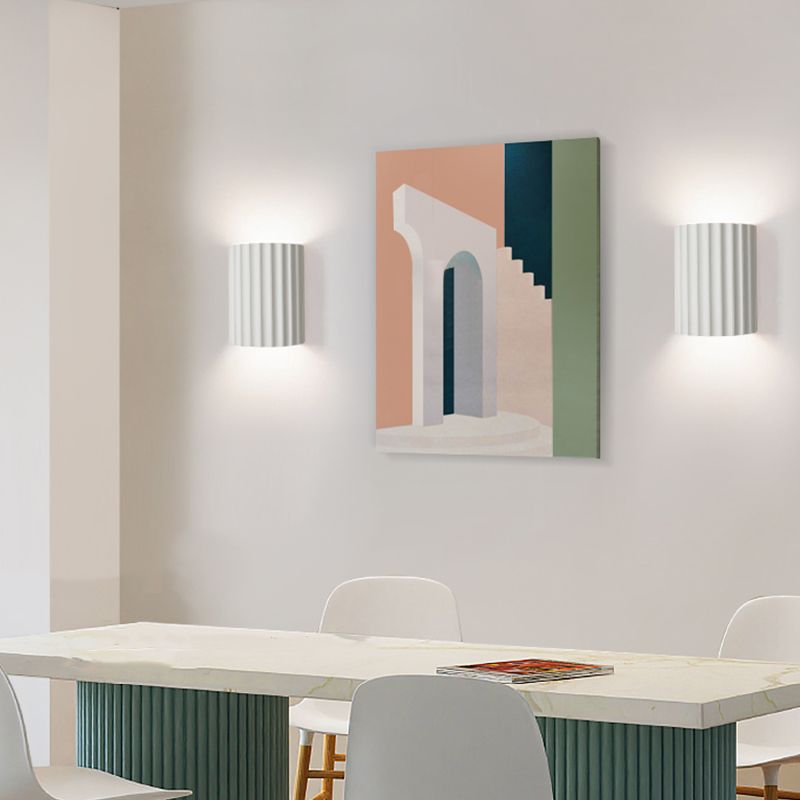 Medio cilindro Maledro de metal mata moderna macarons nórdicos 2 luces luz de pared montado en la pared