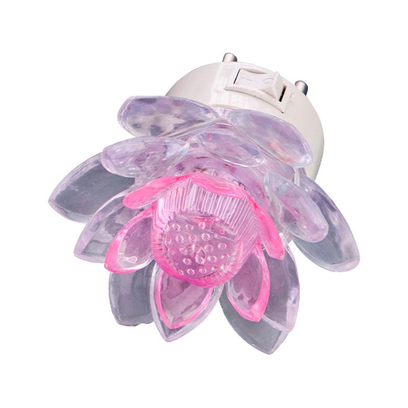 Clear Lotus Mini Plug-in Nachtlicht moderne LED-Plastikwandlampe für Mädchenzimmer