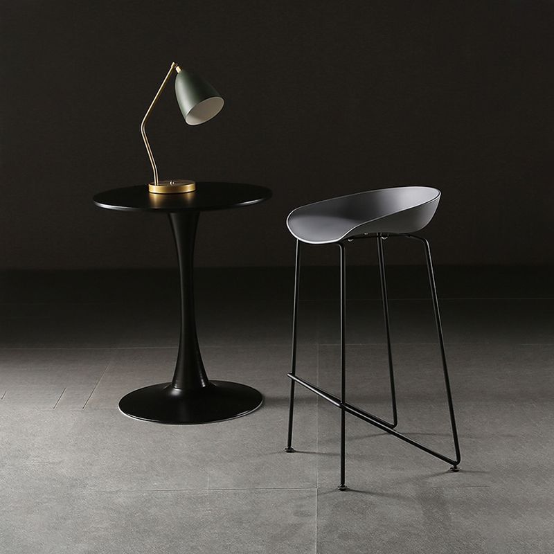 Armless Plastic Counter Height Bar Stool Indoor Modern Stool for Living Room