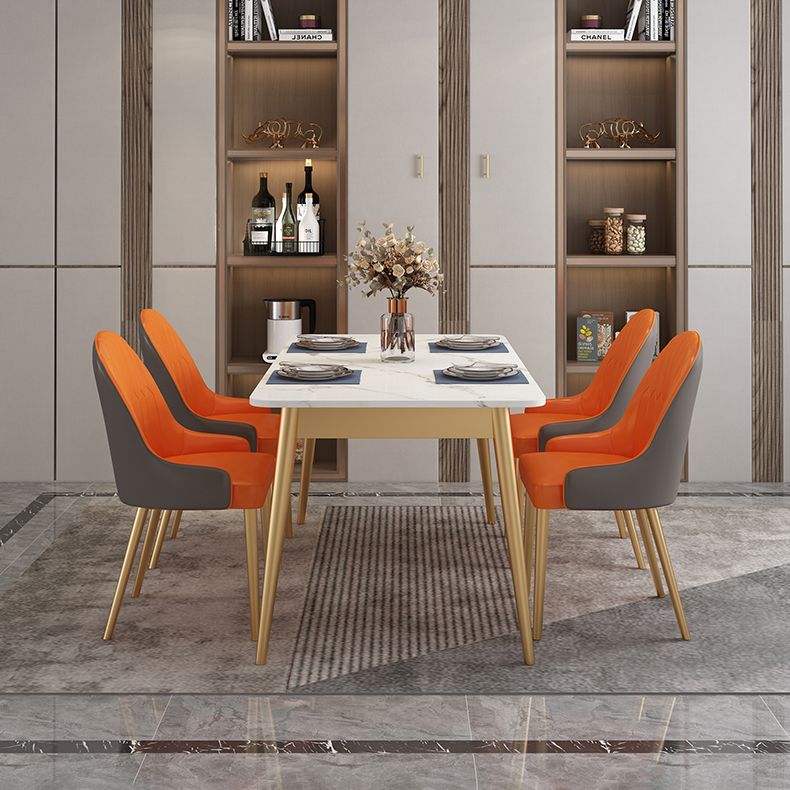 Modern Kitchen Sintered Stone Furniture of Standard Height Formal Dining Room Table Set
