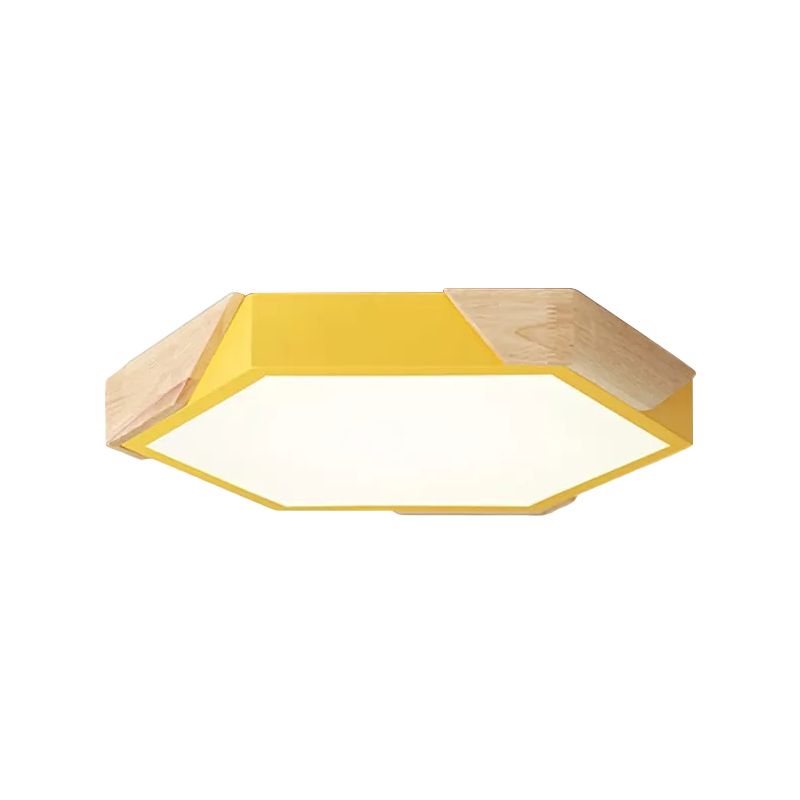 Plafonnier hexagonal en acrylique pour salle de classe de maternelle, plafonnier LED en acrylique de Style nordique