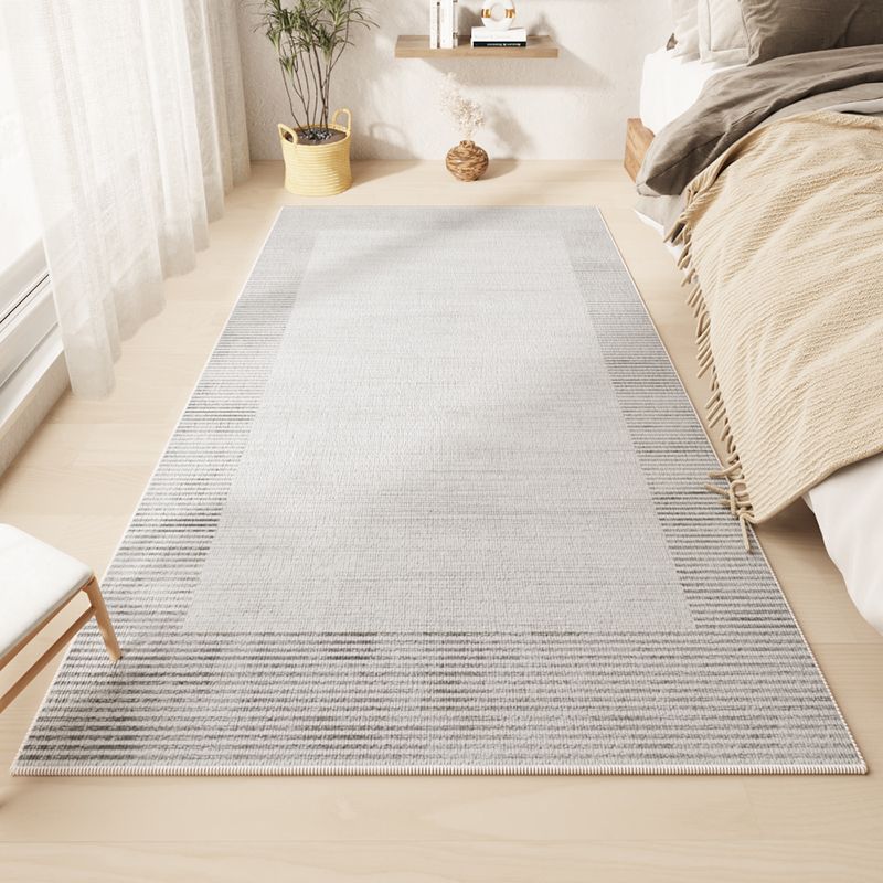 White Rhombus Rug Polyester Casual Rug Washable Rug for Living Room