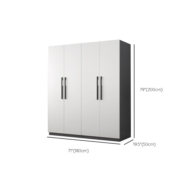 Modern Wood Frame Wardrobe Armoire Freestanding Wardrobe with Shelves