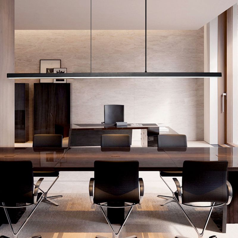 Moderner Stil Rechteckinsel Island LED LED Einfache Kronleuchterleuchte für Esszimmer