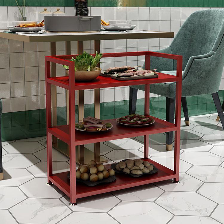 Modern 25.59"H Portable Prep Table Metal Prep Table for Home Use