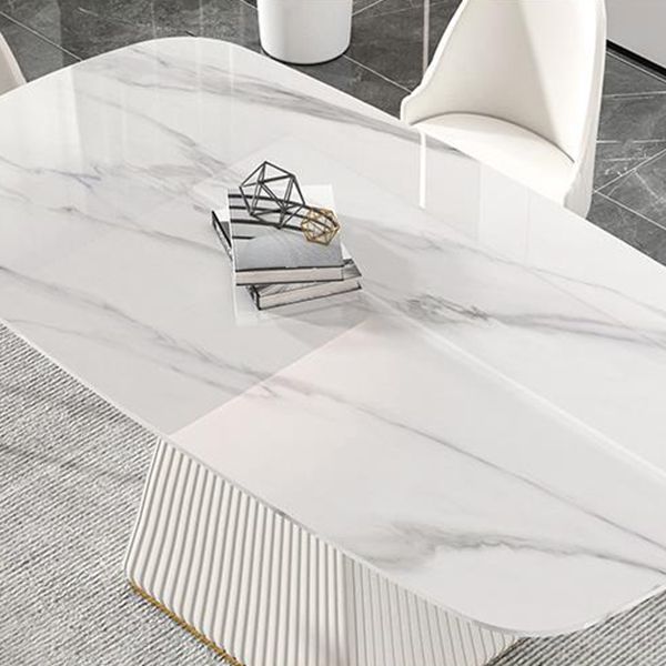 Modern Sintered Stone Dining Table Rectangle Dining Table for Home Use