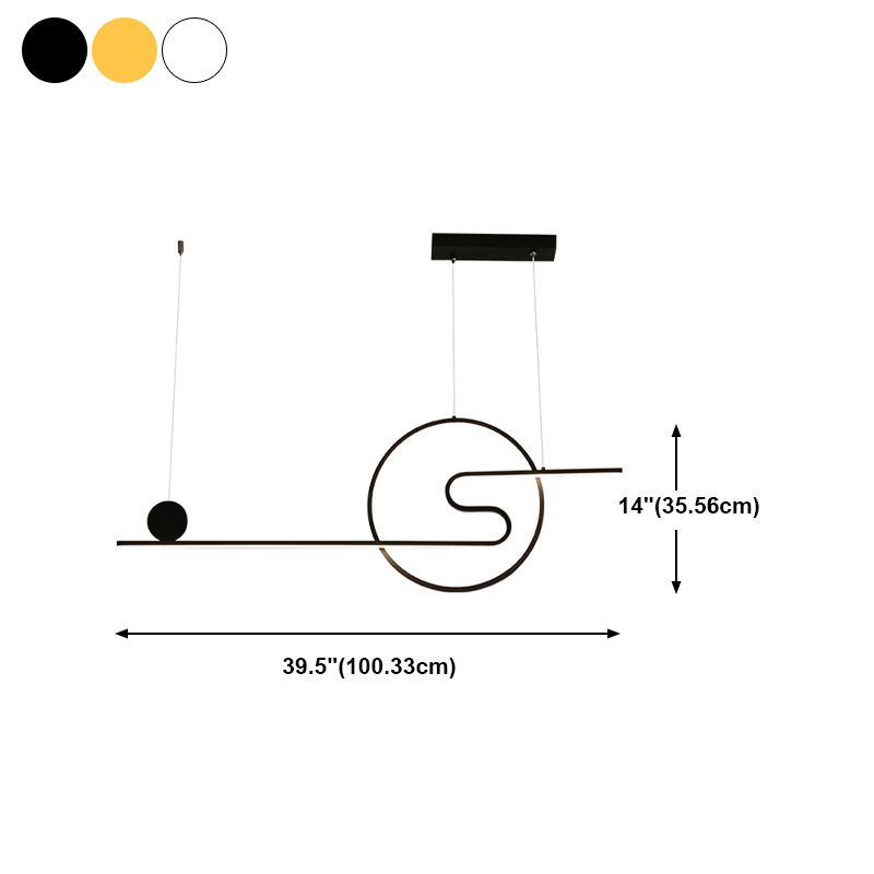 Linear Shape Island Lights Contemporary Style Metal 2 Light Island Pendant Lights