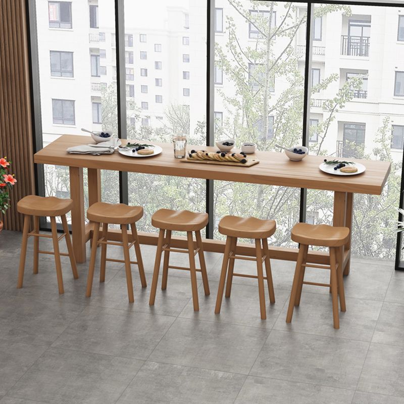Dining Room Pine Wood Counter Table 42-inch Height Contemporary Bar Table