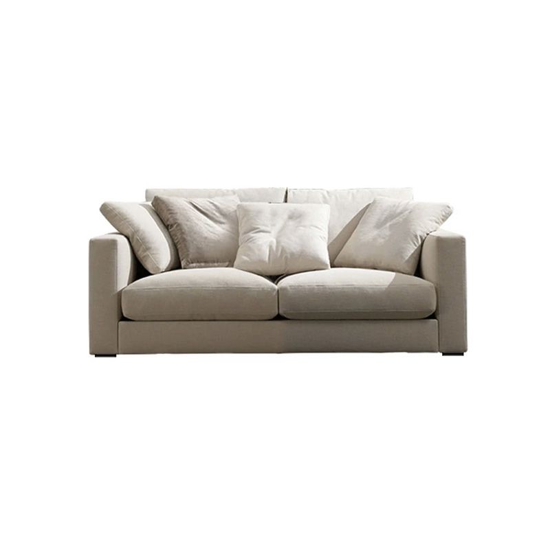 Moderner Kissen -Kissen -Armlehnen -Latexsitz mit Baumwoll- und Nachahmungledersofa gefüllt