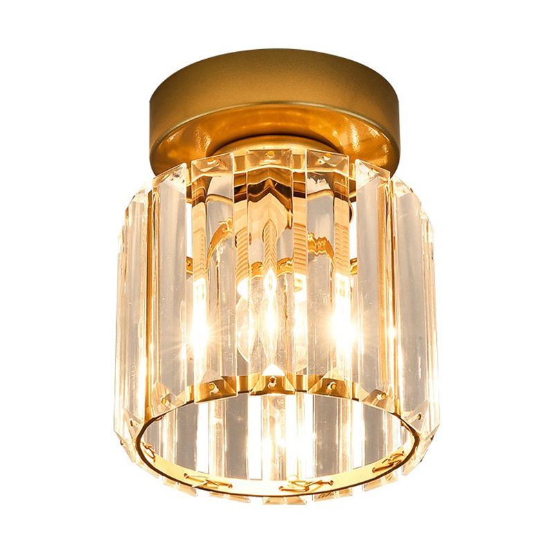 5 Zoll breite Mini-Kristall-Deckenleuchte im modernen Stil, schlichte Unterputzleuchte für den Eingangsbereich