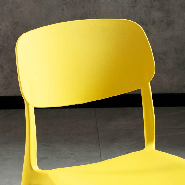 Silla lateral de plástico moderna para interiores y exteriores, silla lateral de comedor con respaldo abierto