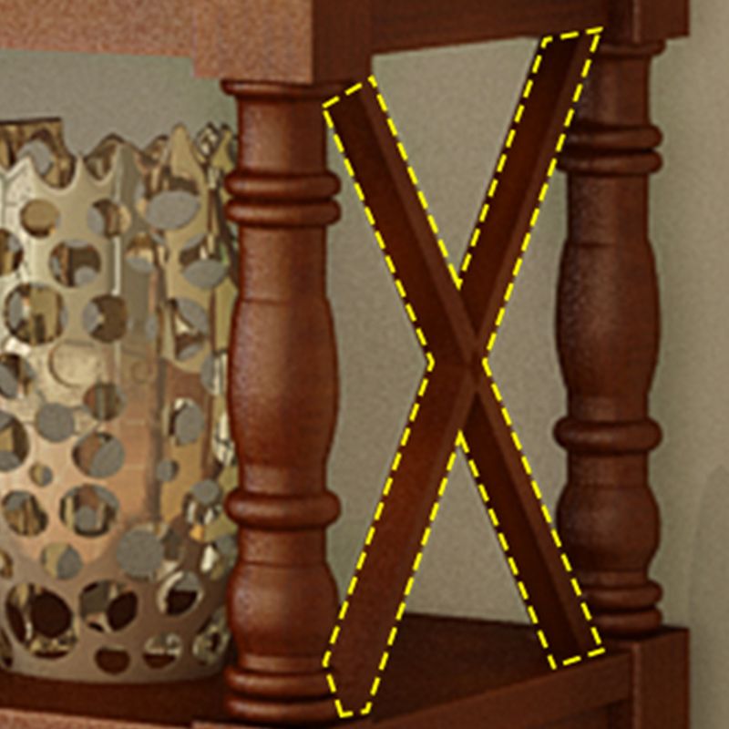 Home Office Solid Wood Bookcase Modern Etagere Bookshelf with Rectangle Shelves