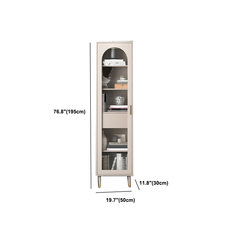 Glam Metal Bookcase Standard Closed Back Bookshelf for Home Office