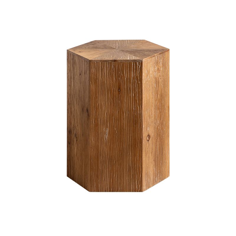 Block Coffee Table Solid Wood Natural Color Coffee Table for Living Room