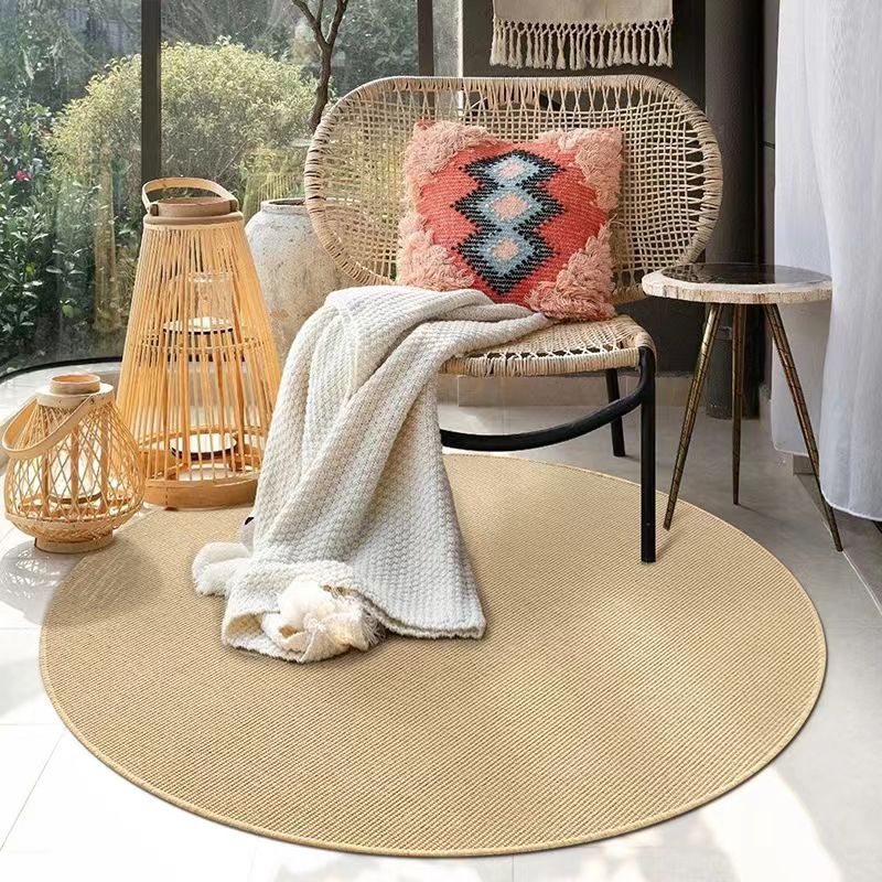 25" Wide Tropical Side Chair Rattan Armles Dining Side Chair