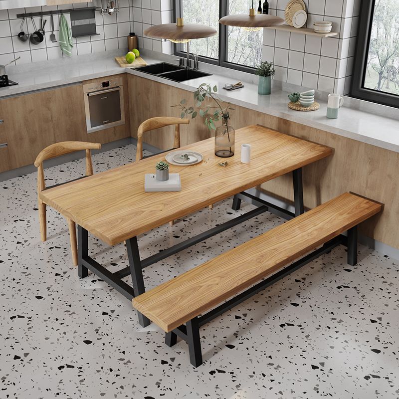 Modern 1/4/5 Pieces Dining Set Rectangle Pine Wood Dining Table for Kitchen Dining Room