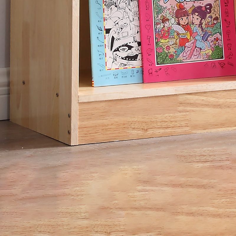 Contemporary Standard Bookshelf Wooden Natural Bookcase with Shelves