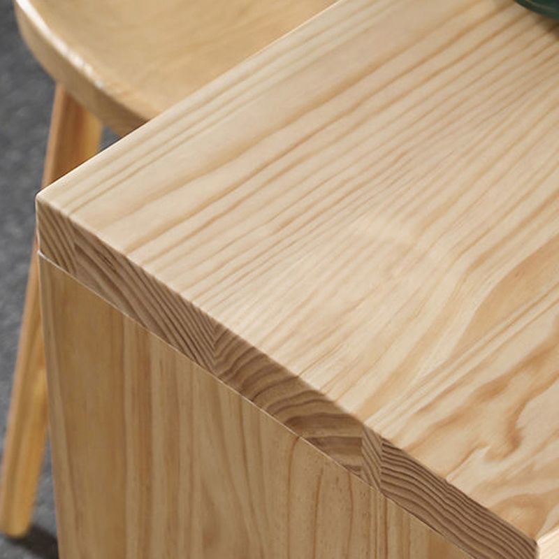 Modern Bar Table Set 1/2/3 Pieces Rectangle Bar Table with Wooden High Stools for Kitchen