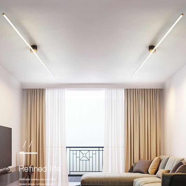 1 Light Linear LED Flush Mount Ceiling Light New Modern Aluminum Ceiling Light Fixture