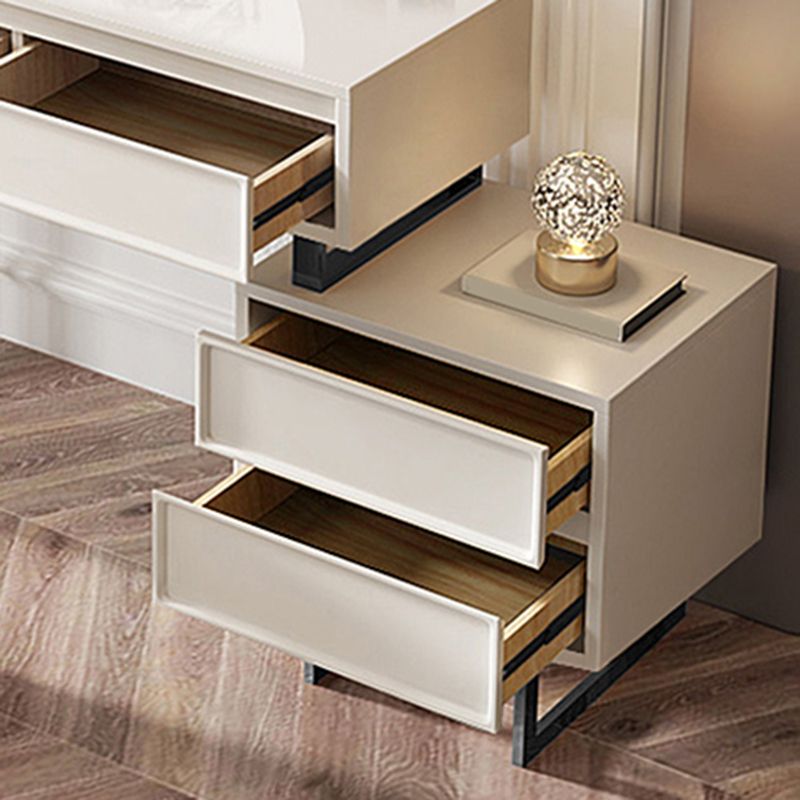 Contemporary Makeup Vanity Set 4 Drawer Vanity Dressing Table