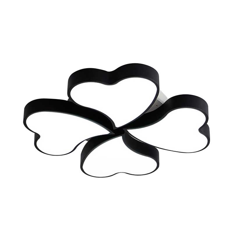 Plafonnier en forme de cœur en acrylique, plafonnier LED Art déco en blanc pour chambre à coucher