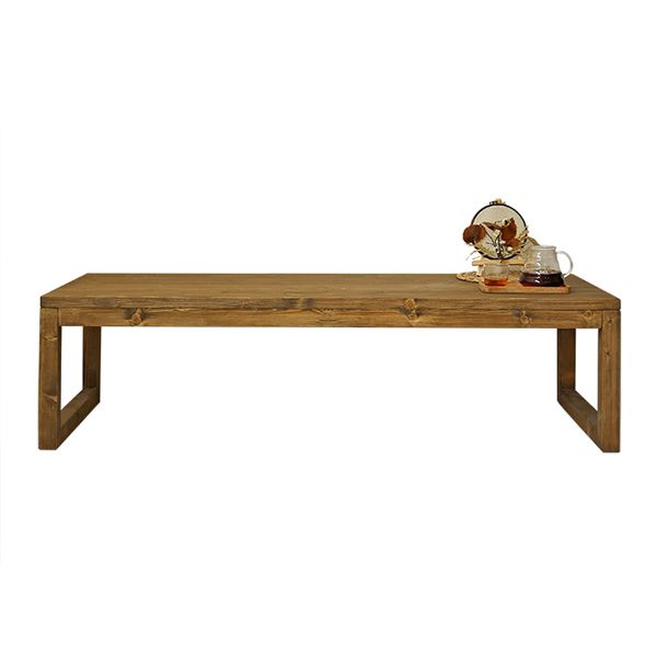 15"H Contemporary Coffee Table Solid Wood Coffee Cocktail Table