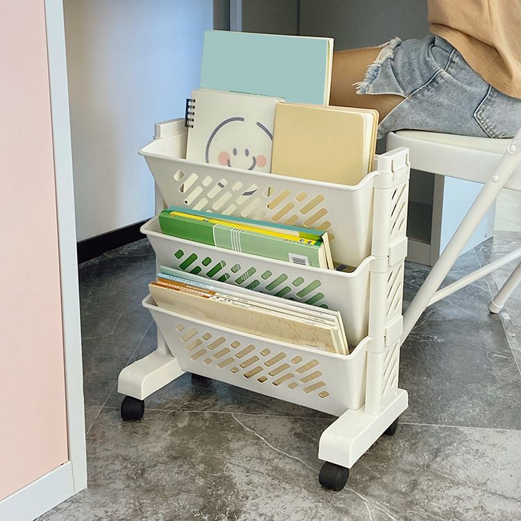 Contemporary Style Closed Back Bookshelf Acrylic Bookcase for Study Room