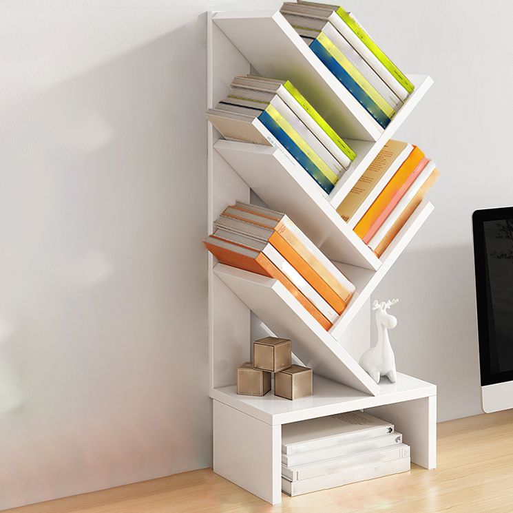 Modern Closed Back Style Bookshelf Engineer Wood Bookcase for Home
