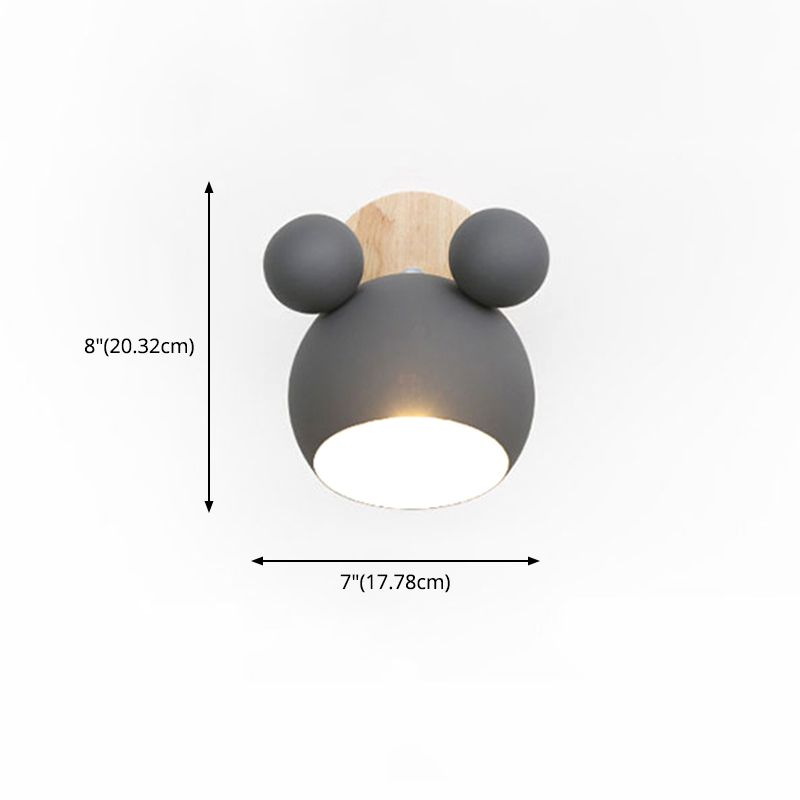 Metal Semicircle Wall Mounted Light Fixture Nordic Style Hanging Ceiling Light for Bedroom