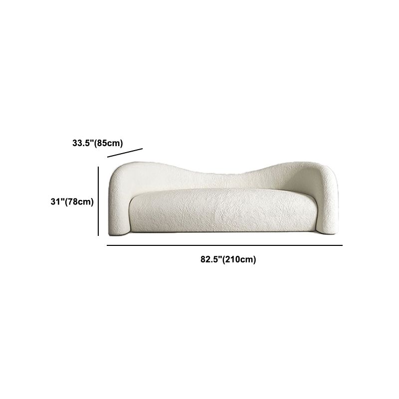 Contemporary Curved Sofa Sloped Arm Sofa with Tight Back for Living Room