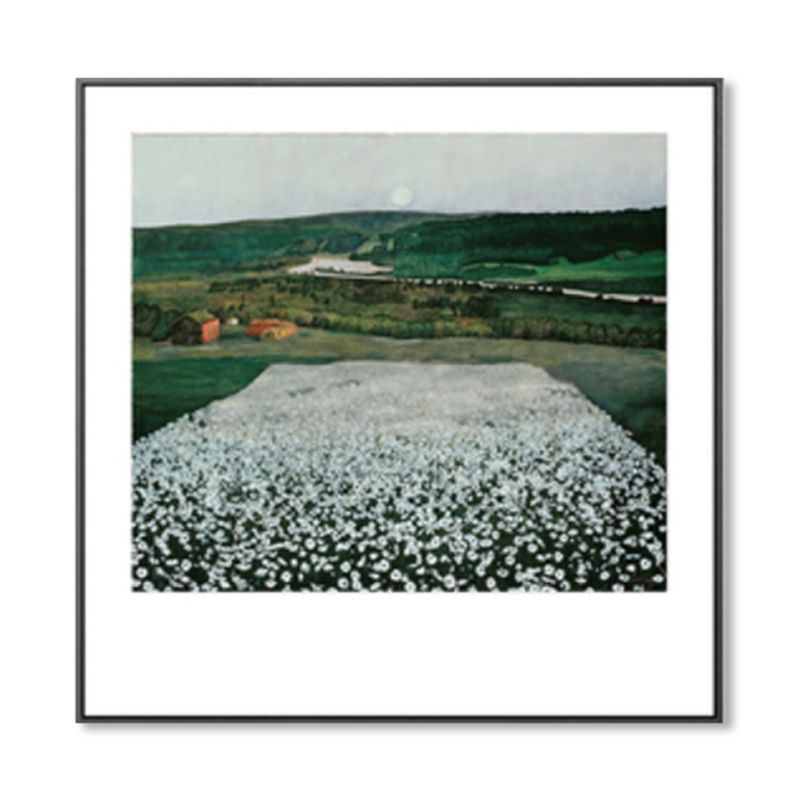 Stunning Flatland View Canvas House Interior Scenery Wall Art Print in Soft Color