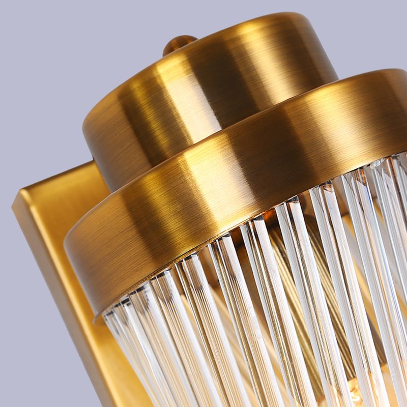 Clear Crystal Wall Mounted Light Fixture Modern Style 2-Lights Wall Lighting for Hotel