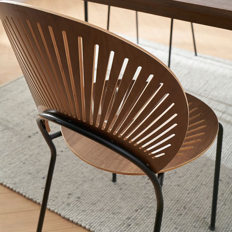 Contemporary Style Metal Chair Set Kitchen Dining Windsor Back Side Chairs