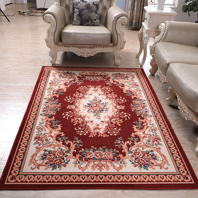Fancy European Carpet Medallion Patroon Polyester Area Rug vlekbestendig Tapijt voor thuisdecoratie