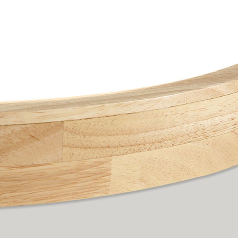 Lámpara de techo empotrada de 1 luz de estilo moderno con luz LED de montaje empotrado circular de madera