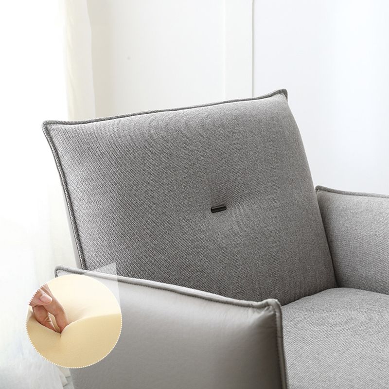 Contemporary Linen 4-Star Tight Back Accent Armchair in Grey