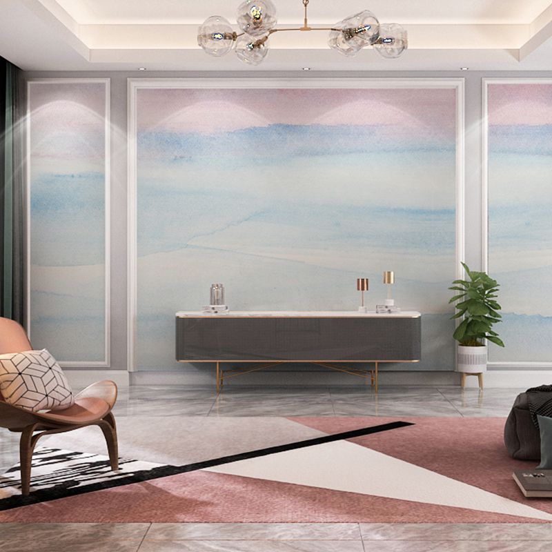 Illustration Ombre Wall Covering Extra Large Wall Mural for Coffee Shop, Personalized Size Available