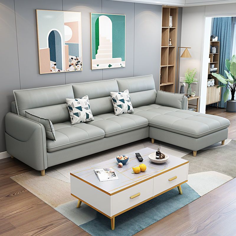 Scandinavian Removable Cushions Square Arm Sofa/Sectionals with Storage