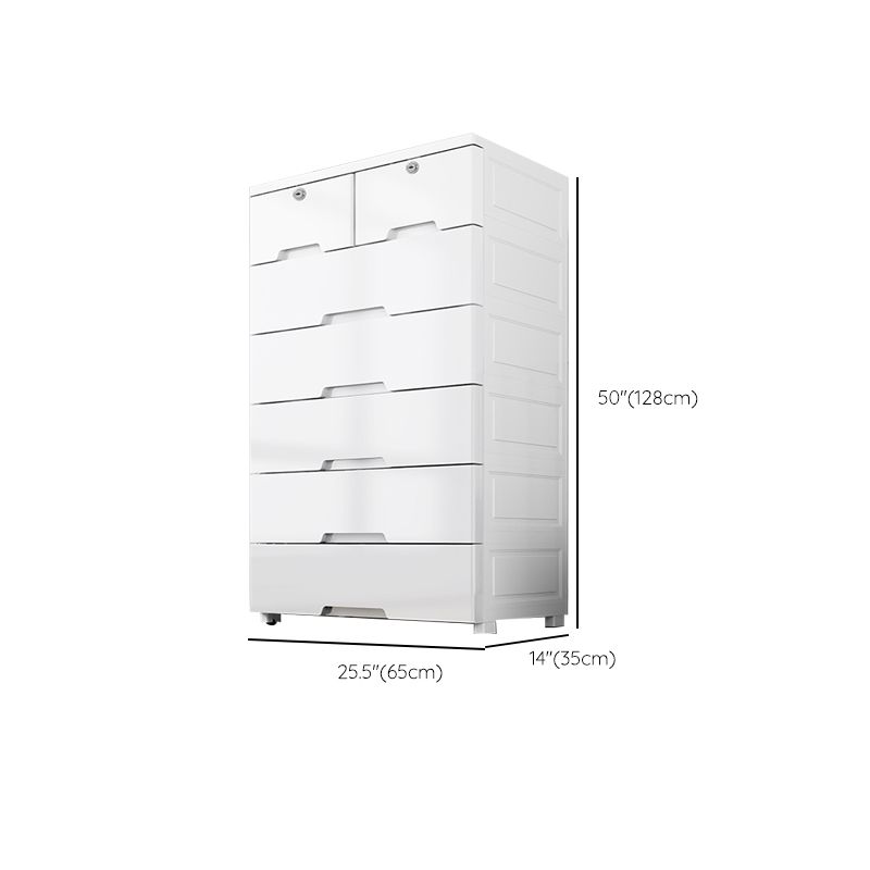 White Plastic Storage Cabinet with Legs Contemporary Wardrobe Armoire
