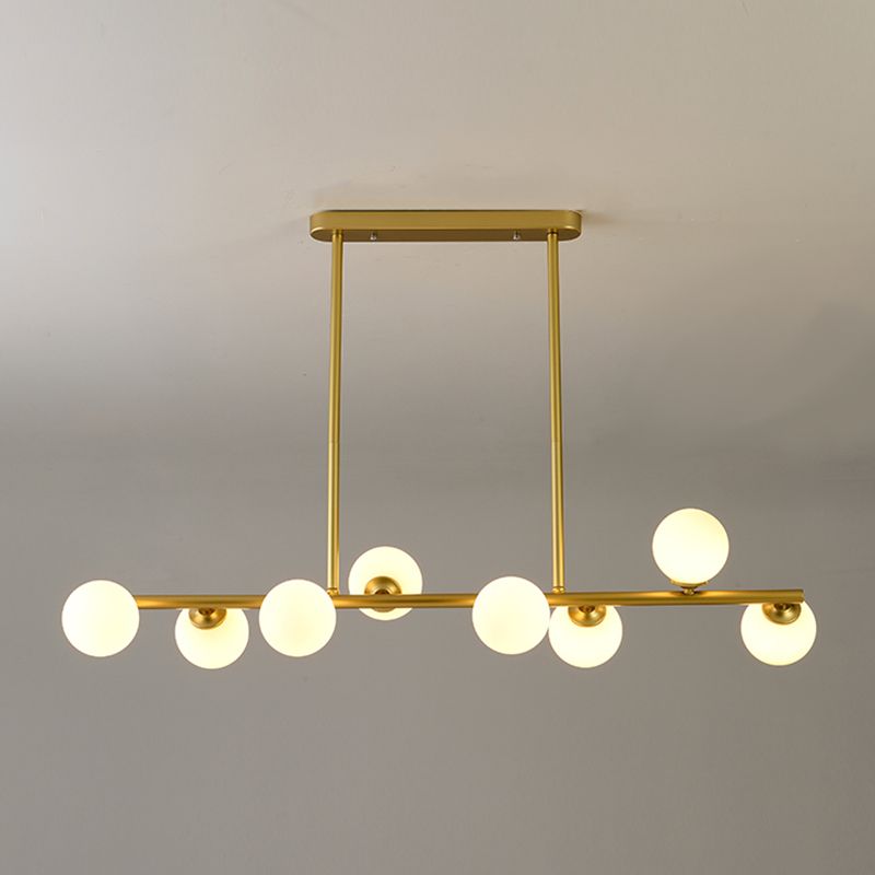 Nordic Modern Island Lighting Glass Chandelier Light Fixture for Dining Room