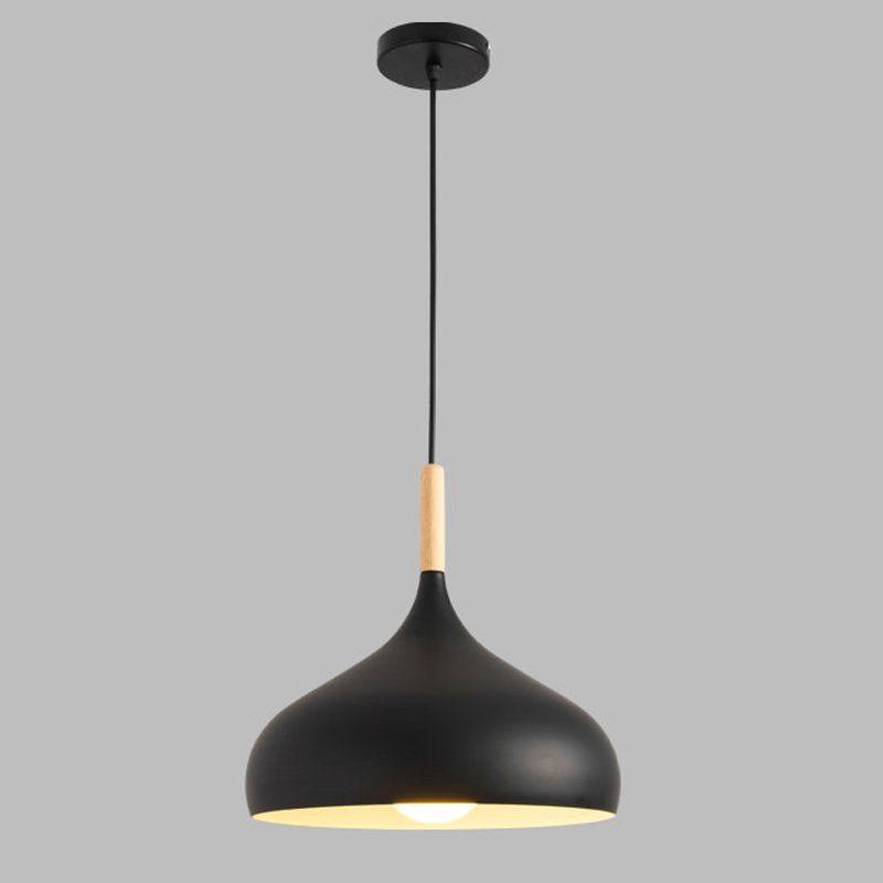 Domed Metal Hanging Ceiling Light Minimalist Style Pendant Lighting Fixture