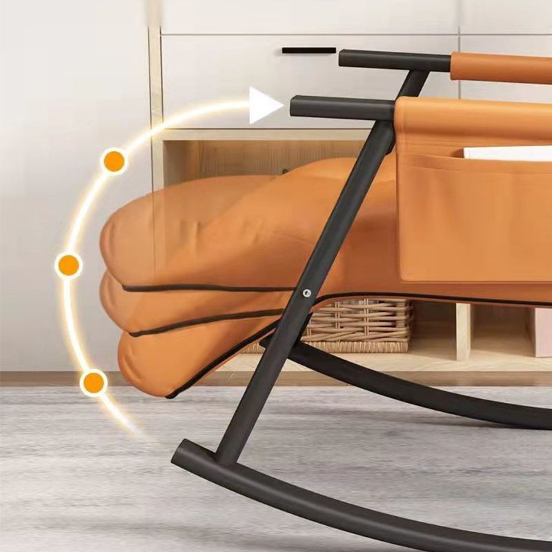 Single Rocker Chair Cotton Iron Base Lazy Chair for Living Room